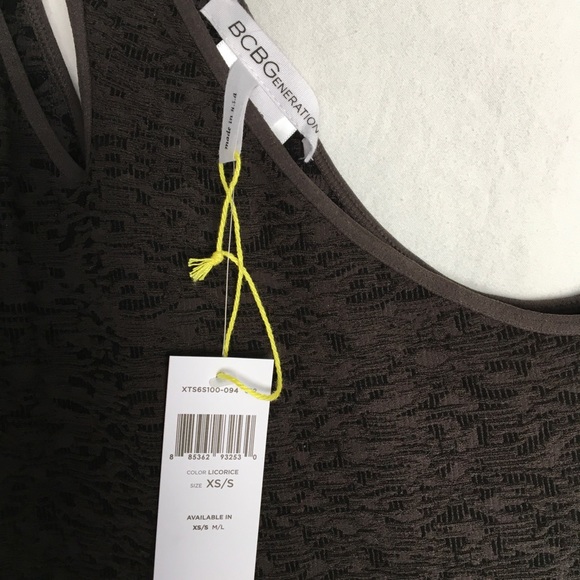 NWT BCBGeneration Mini Bodycon Dress Licorice XS-S - Picture 4 of 6